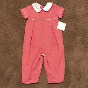 NWT Boys Petit Bebe Smocked Bubble 18M